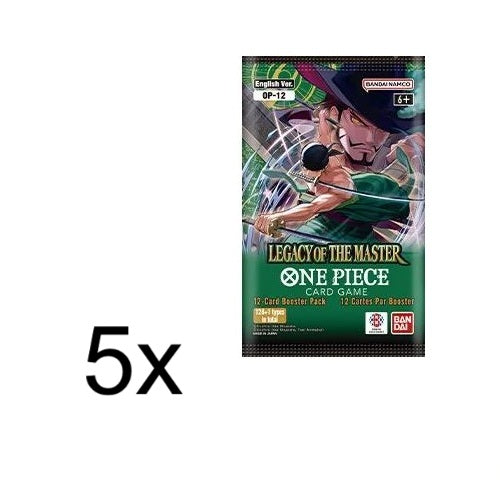 One Piece - 5x Booster Packs Legacy of the Master OP-12