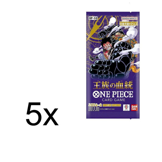 One Piece - 5x Booster Packs Royal Blood OP-10 JAPANISCH